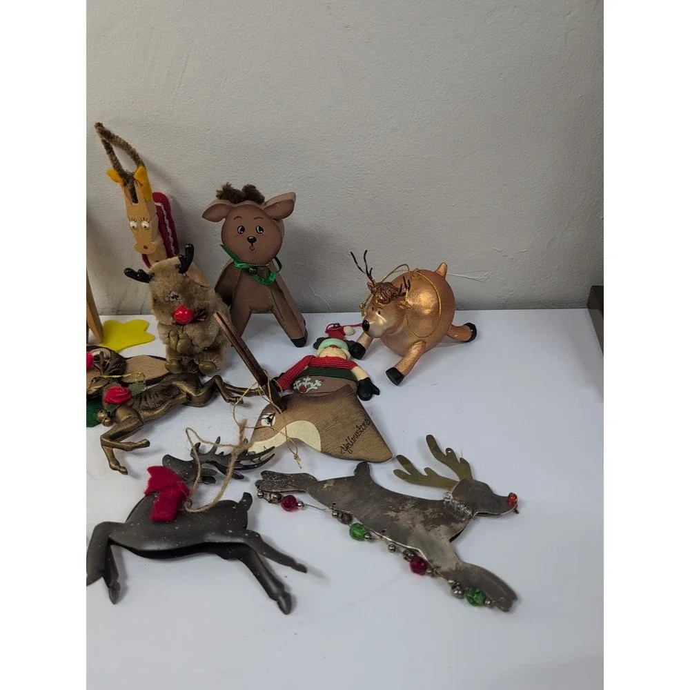 Reindeer Christmas Ornament/Decoration‎ Lot Vintage
